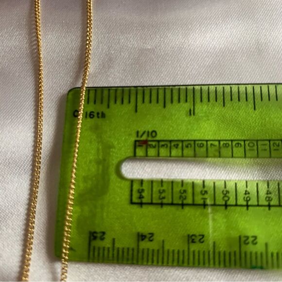 New! 14K Gold plated 1mm linked dainty 18 inch necklace - Picture 5 of 6